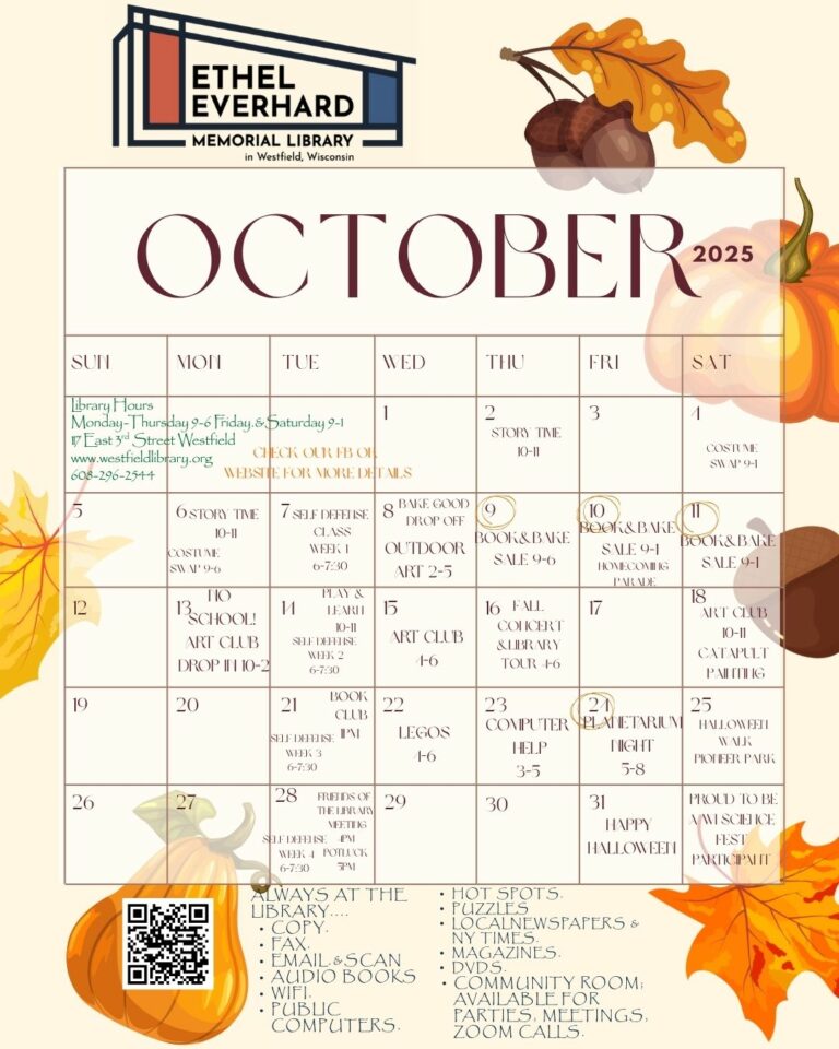 October at the library