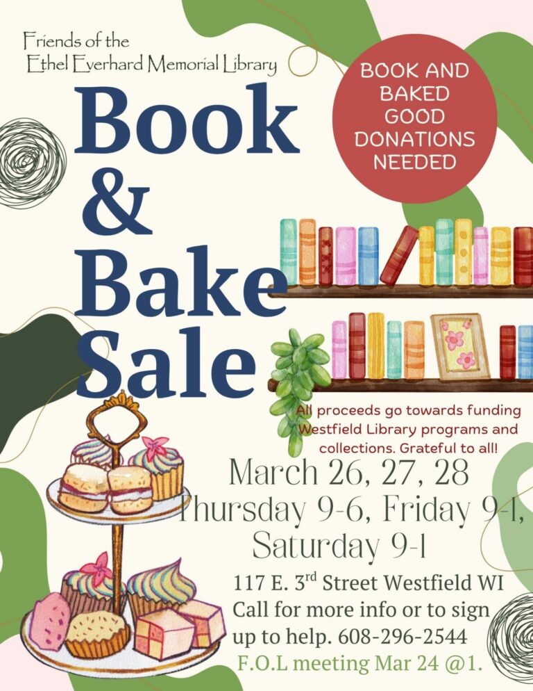 Book & Bake Sale Coming Soon